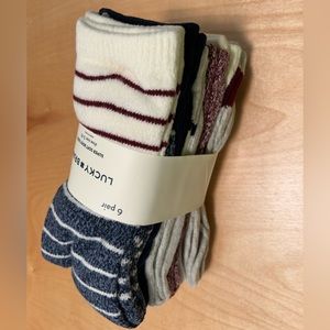 NWT 6pr lucky brand boot socks